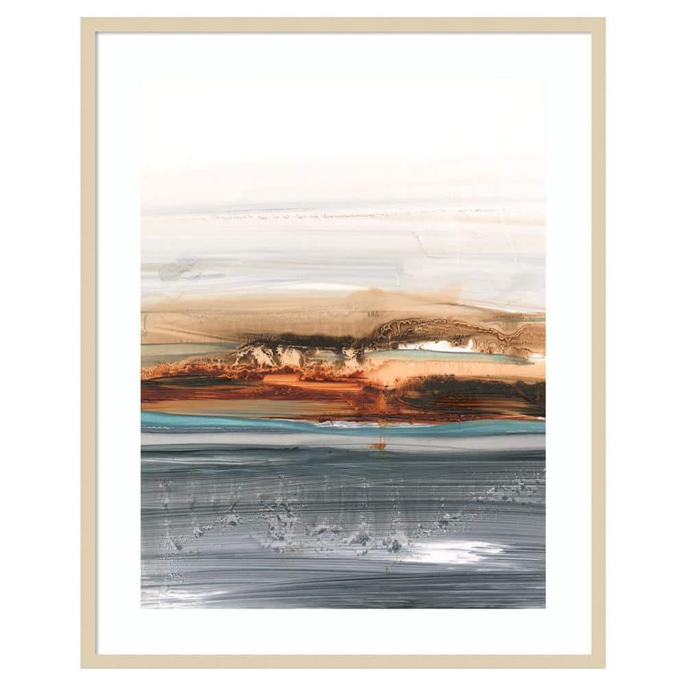 Sienna Dunes II 33"x41" Natural Framed Abstract Wall Art