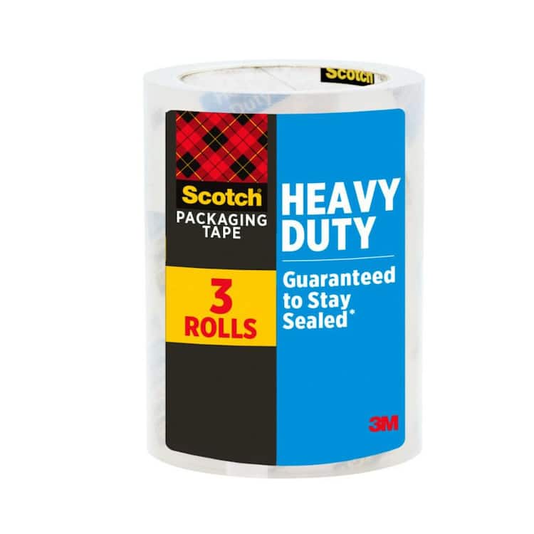 Scotch 1.88 in. x 54.6 yds. Heavy Duty Shipping Packaging Tape (3-Pack)