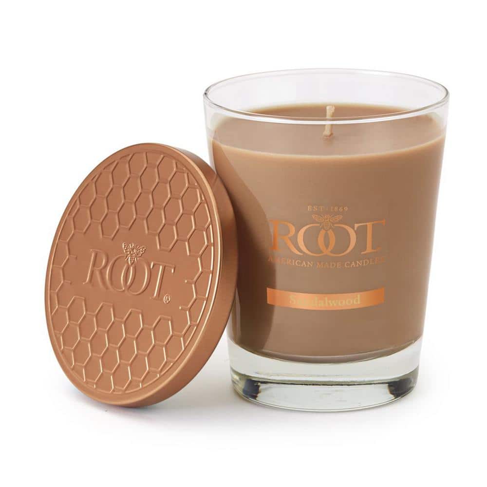 Sandalwood Scented Beige Beeswax Soy Jar Candle