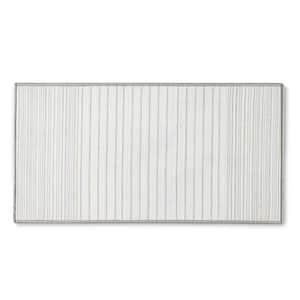Basic Layne Modern Stripe Silver Grey 2 ft. x 3 ft. Machine Washable Area Rug