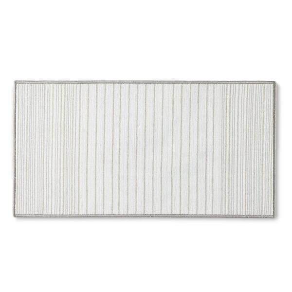 TOWN & COUNTRY LIVING Basic Layne Modern Stripe Silver Grey 2 ft. x 3 ft. Machine Washable Area Rug