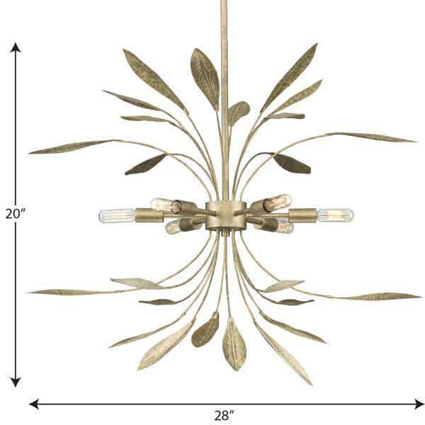 Mariposa Antique Gold 6-Light Contemporary Pendant