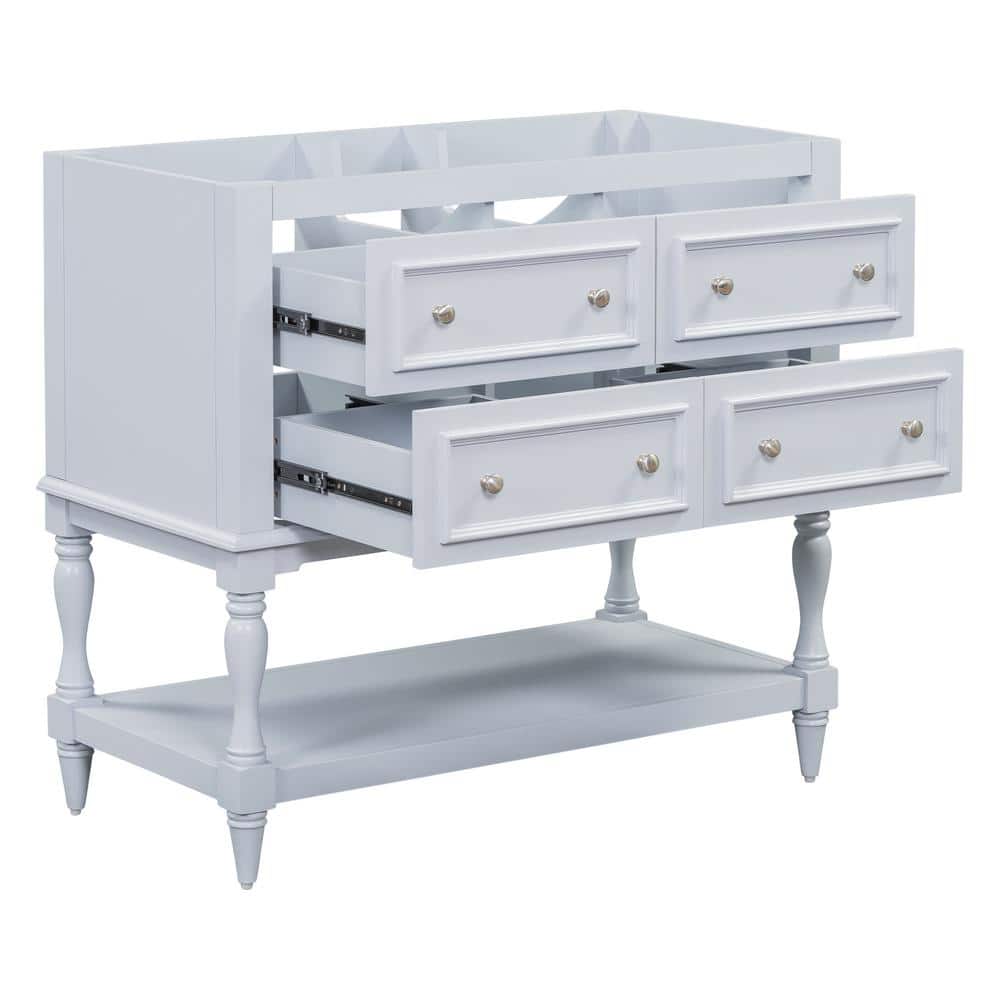 35.51 in. W x 17.87 in. D x 33.00 in. H Bath Vanity Cabinet without Top in 