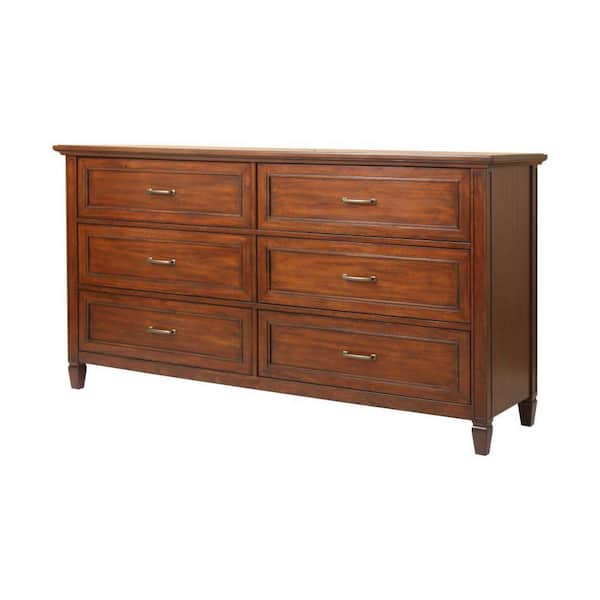 Home Decorators Collection Bonawick 6-Drawer Patina Wood Dresser ...
