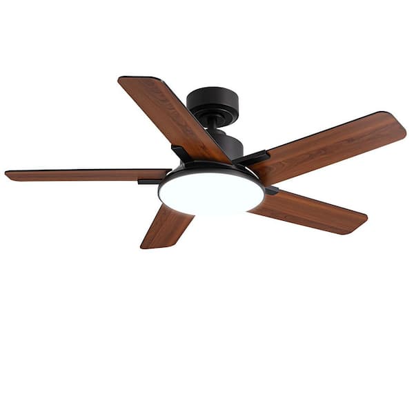 34PANDA LuminFan 44 in. Indoor Black Downrod Mount Modern Ceiling
