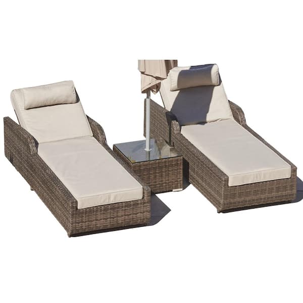 3 Piece Outdoor Chaise Lounge Set Off 52, Purple Leaf Patio Chaise Lounge Sets 3 Pieces Outdoor Chair