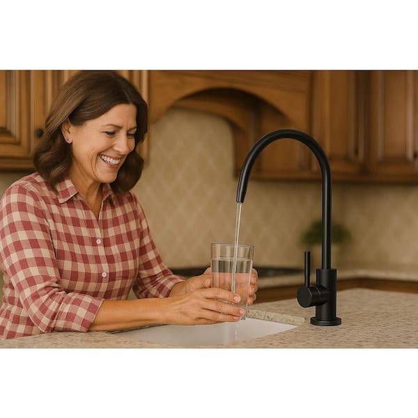 AquaPure Water Dispenser Faucet Beverage Faucet with Spot-Free in Matte Black Finish for Water Filtration Systems