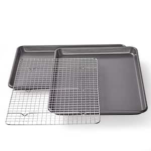 Professional Non-Stick Cookie/Jelly-Roll Pan Set with Cooling Rack