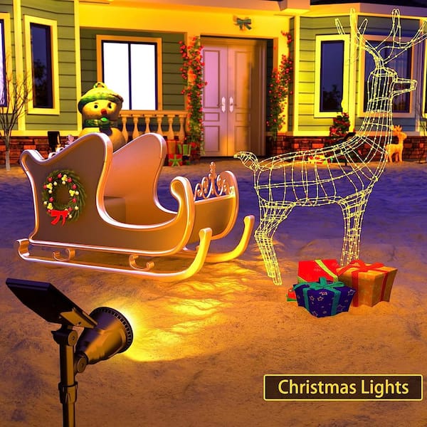 Solar christmas spotlights cheap
