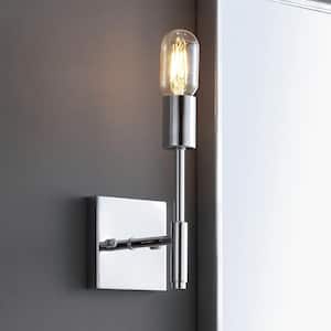 Turing 11.7 in. 1-Light Chrome Metal LED Wall Sconce