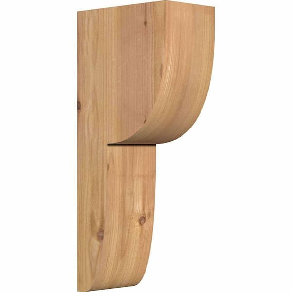 Ekena Millwork 3-1/2 in. x 6 in. x 14 in. Western Red Cedar Crestline Smooth Corbel