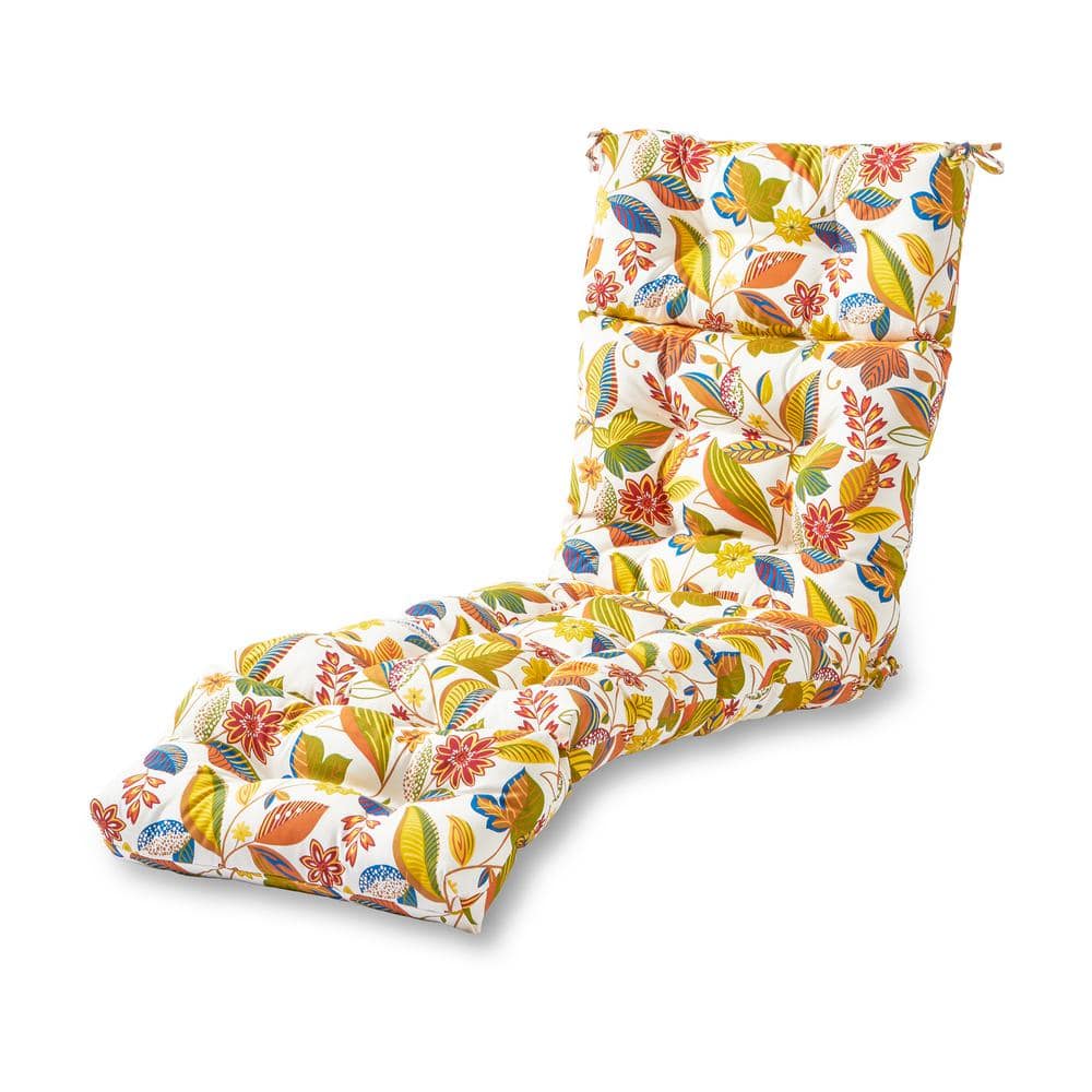 Greendale Home Fashions Esprit Floral Outdoor Chaise Lounge Cushion -  OC4804-ESPRIT