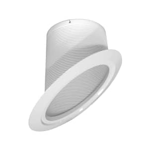 6 in. White Recessed Super Slope Trim with Baffle