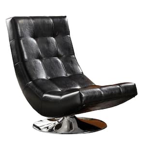Trinidad Black Padded Leatherette Seat Accent Chair