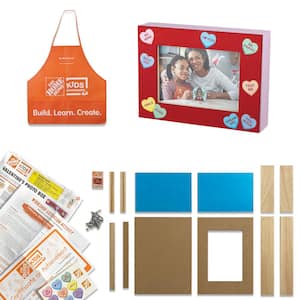 New Home Depot Kids Wood Workshop MIRRORED VANITY Set Kit Pin Apron Lot May 2020 