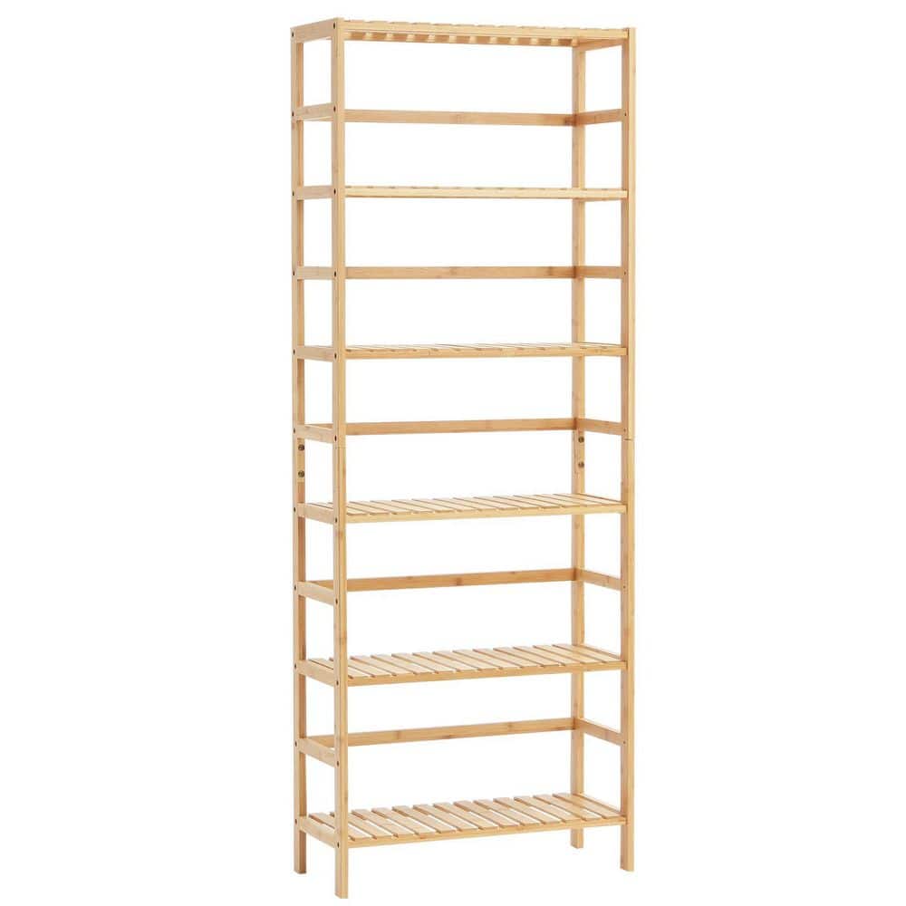 6-Tier Bamboo Shelf, Open Wood Bookshelf, Display Storage Rack Organizer, Freestanding Flower Plant Stand, Bamboo price history on PriceWatchPro
