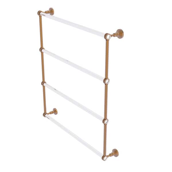 Pacific Grove Collection 30 in. Wall Mounted Towel Bar in Brushed Bronze with Dotted Accents