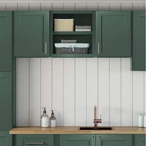 Richmond Aspen Green 23 in. H x 60 in. W x 12 in. D Plywood Laundry Room Wall Cabinet with 3 Shelves