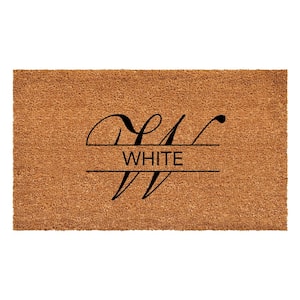 White Personalized Doormat 36" x 72"