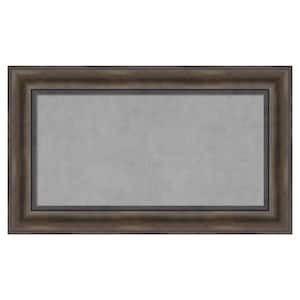 Rustic Pine Brown 29 in. x 17 in. Framed Magnetic Board