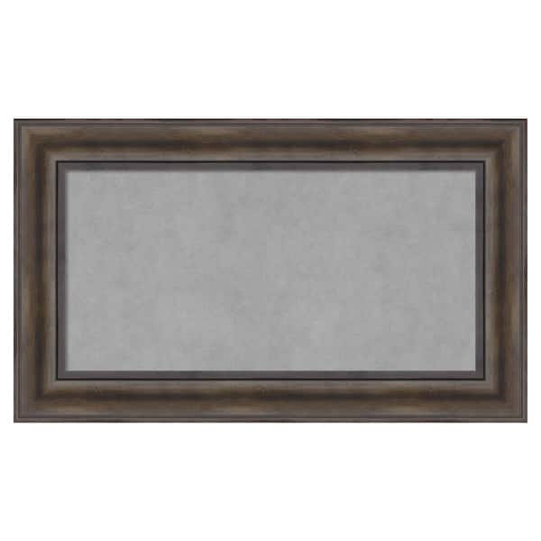 Amanti Art Rustic Pine Brown 29 in. x 17 in. Framed Magnetic Board