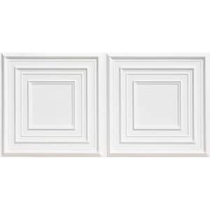 Schoolhouse 2 ft. L x 4 ft. L PVC Lay-in Ceiling Tile in White Matte (200 sq.ft./case)