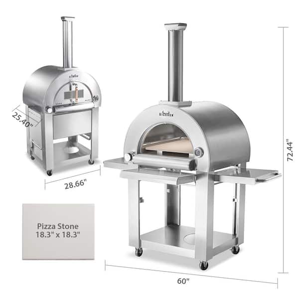 BIG HORN Stainless Steel Propane Gas Outdoor Pizza Oven SRGG12201