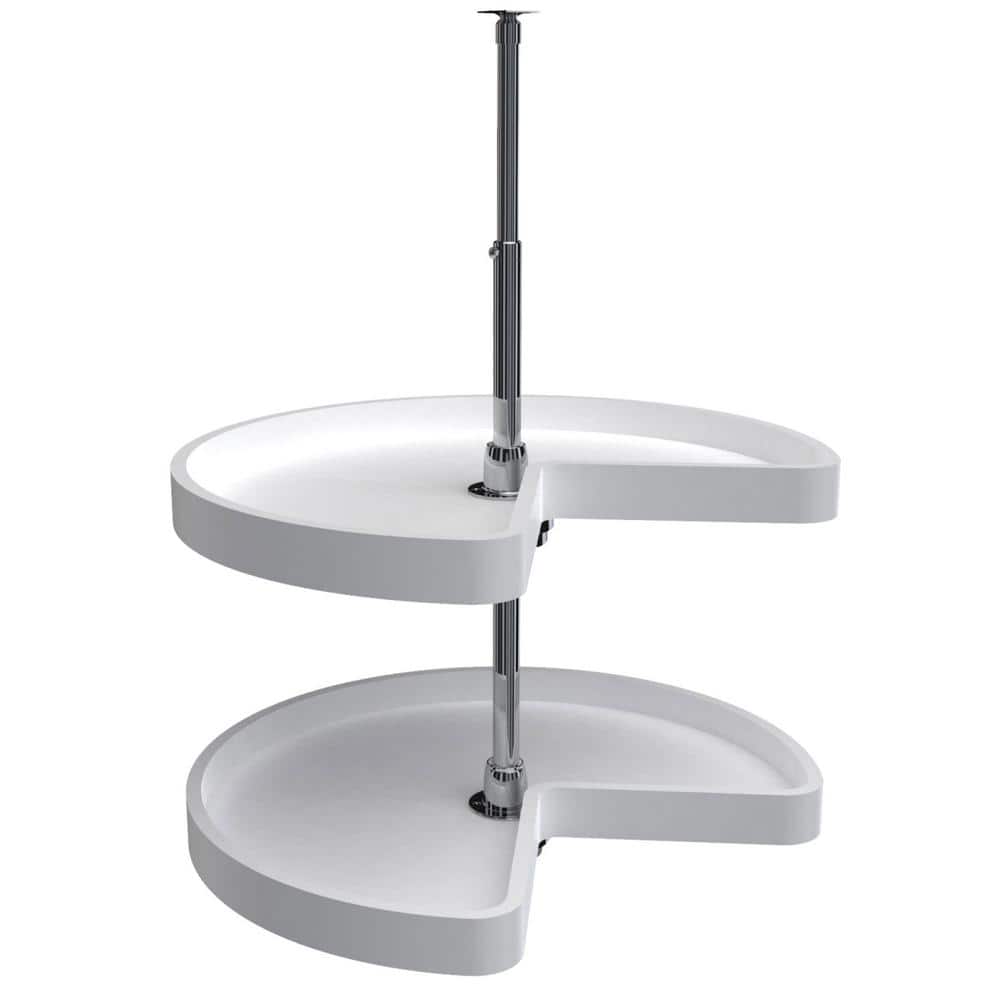 2-Shelf White 24 in. Kidney Lazy Susan Corner Wall Cabinet price history on PriceWatchPro