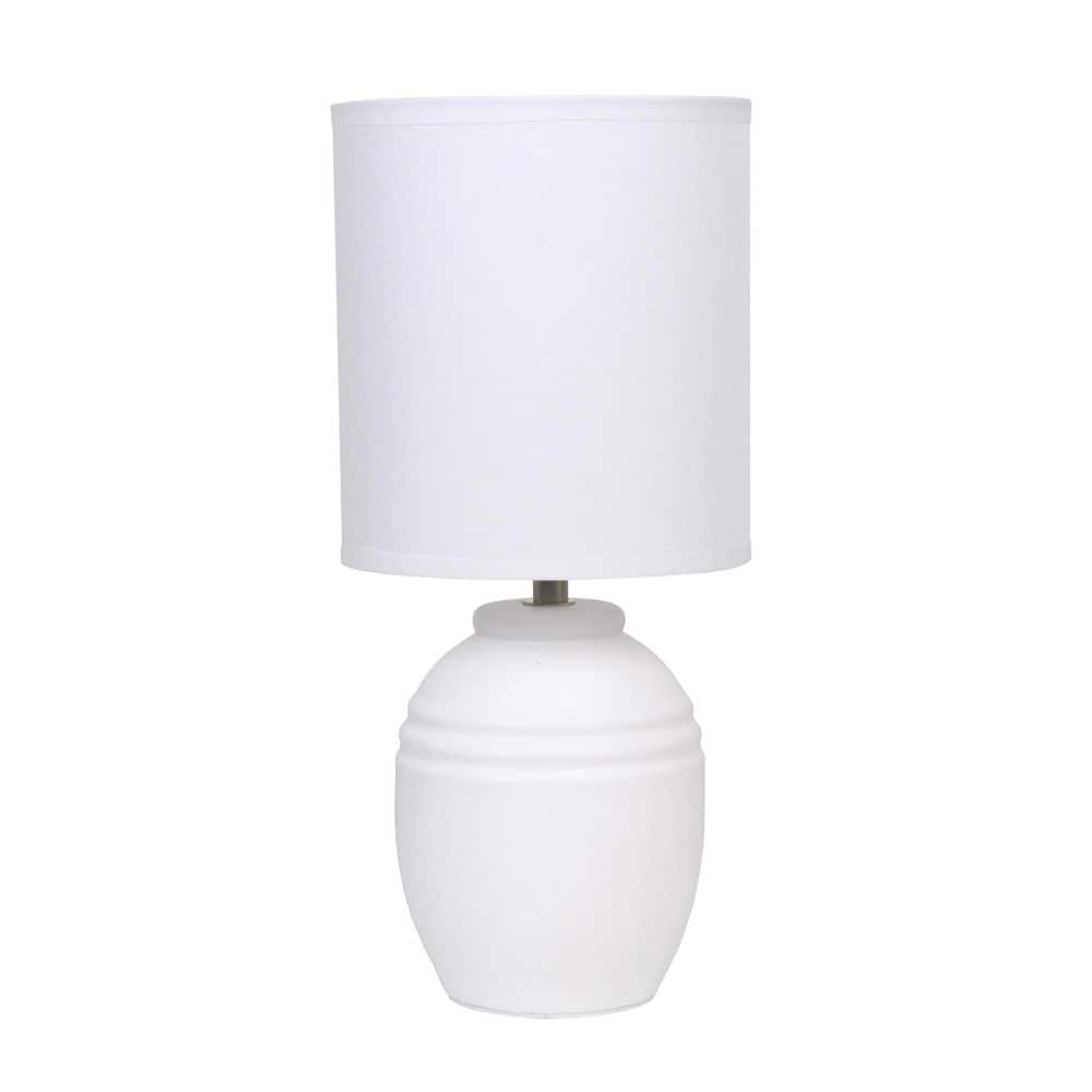 12.5 Classic Jar Table Lamp, Off White Base with Fabric Shade for Stylish Spaces price history on PriceWatchPro