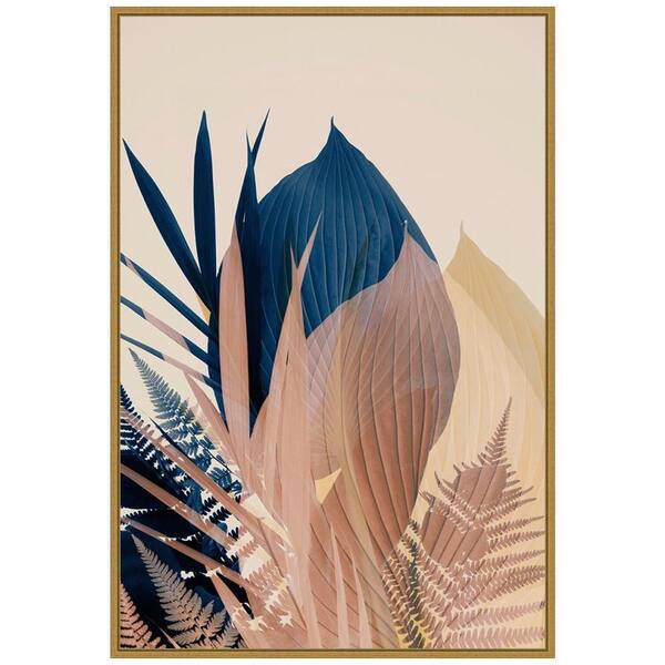 Amanti Art Pastel Jungle Plants 3 in. by Ian Winstanley 1-Piece Floater Frame Color Nature Photography Wall Art 33 in. x 23 in. .
