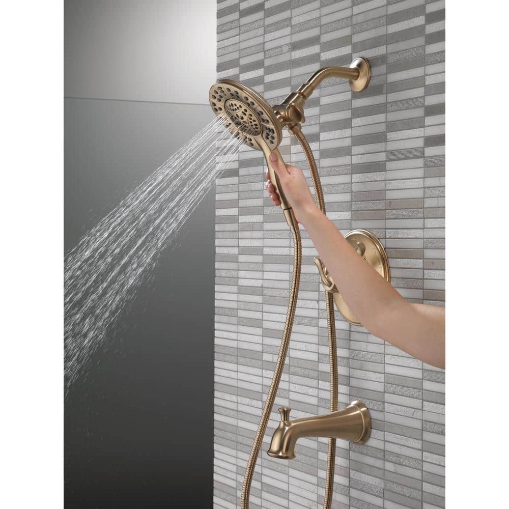Champagne Bronze Dual-Function Tub and Shower Faucet Set