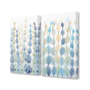 "Seaweeds And Ocean Plants Blue Green Pattern Designs" by Albert Koetsier Canvas Abstract Wall Art 30 in. x 24 in.