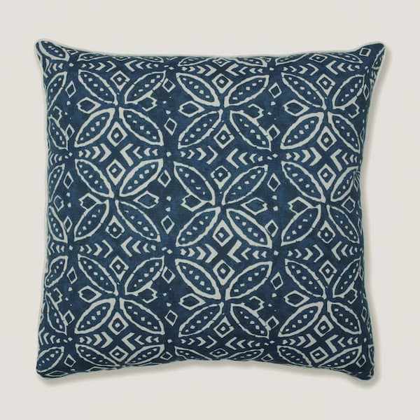 Pillow Perfect Blue Square Outdoor Square Throw Pillow