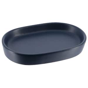 Smooth Freestanding Soap Dish Navy Blue