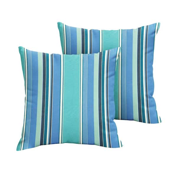 SORRA HOME Sunbrella Dolce Oasis Outdoor Knife Edge Throw Pillows (2-Pack)
