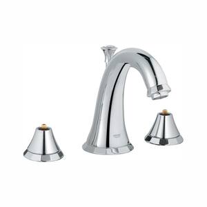 Kensington 8 in. Widespread 2-Handle 1.2 GPM Bathroom Faucet in StarLight Chrome (Handles Sold Separately)