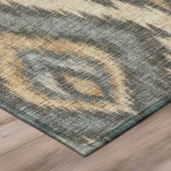 Chantille Machine Washable Indoor/Outdoor Abstract ACN3071 Graphite 3 ft. x 5 ft. Area Rug