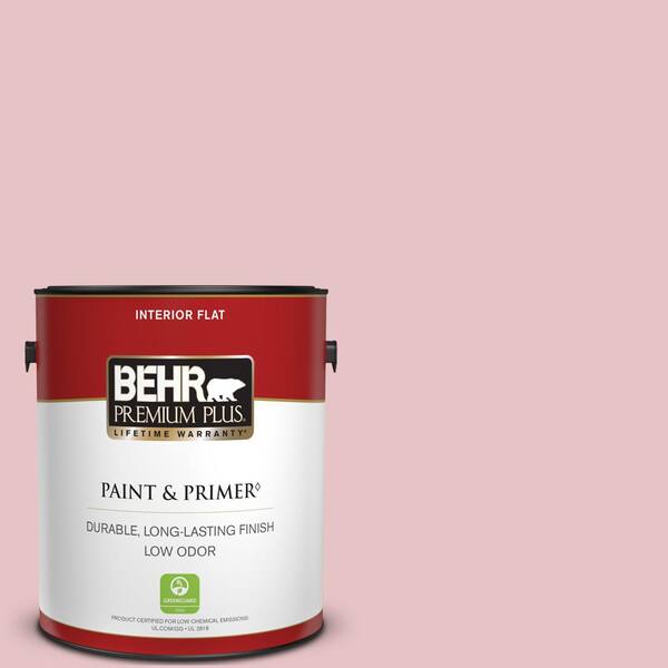 BEHR PREMIUM PLUS 1 gal. #S140-2 Cranapple Cream Flat Low Odor Interior Paint & Primer