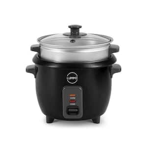 RC001B 6 Cups Black Rice Cooker and Steamer with Simple One-touch Operation