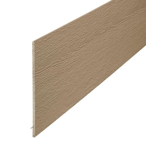 RigidStack 3/8 in. x 12 in. x 16 ft. Prefinished Woodgrain Composite Siding Board in French Gray (4-Pack)