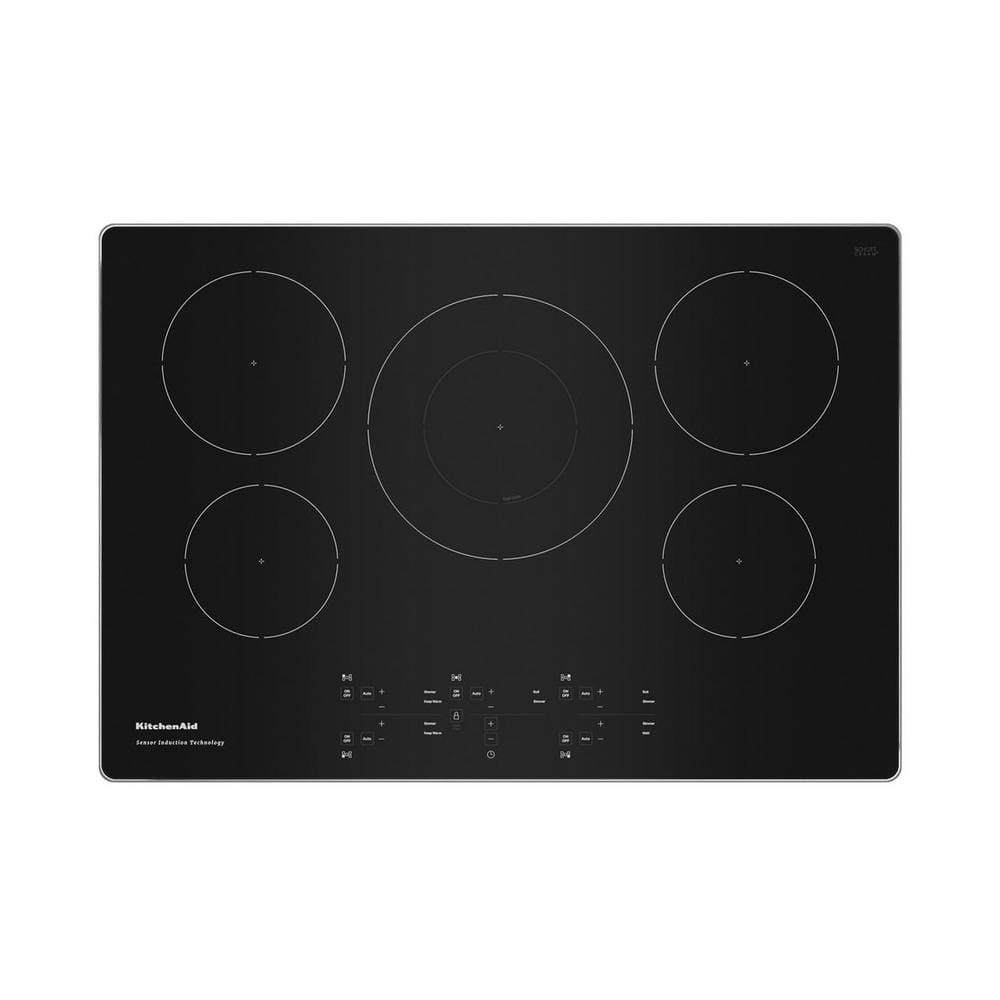 KitchenAid 30 in. Electric Induction Modular Cooktop in Black Stainless Steel with 5 Burner Elements