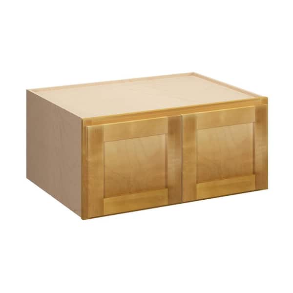 Kunal Kitchens Aberdeen Recessed 33 in. W x 15 in. H x 24 in. D in Caramel Plywood Assembled Wall Cabinet