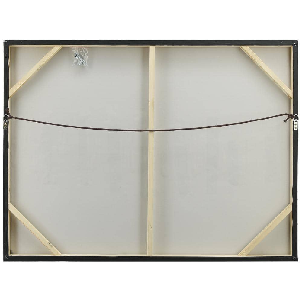 Foggy City Metallic Hand Painted Abstract Canvas Wall Art, 30" x 40"