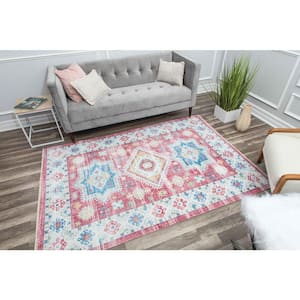 Isle Righteous Rosie Red 5 ft. x 7 ft. Transitional Vintage Area Rug