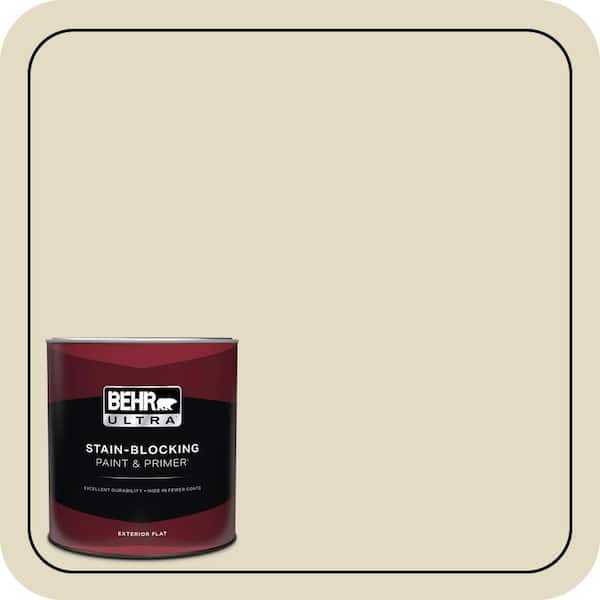 BEHR ULTRA 1 qt. #770C-2 Belvedere Cream Flat Exterior Paint & Primer