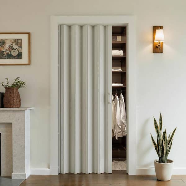 SOCBAZZAR 32 in. x 80 in. White Finished PVC Interior Folding
