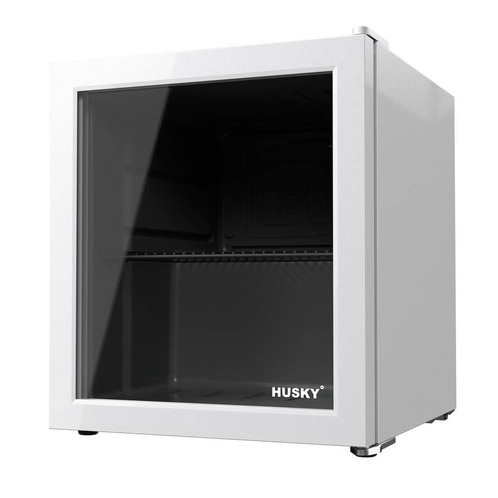 HUSKY Glass Door 4.6-cu ft Standard-depth Freestanding Mini Fridge (White)  ENERGY STAR in the Mini Fridges department at