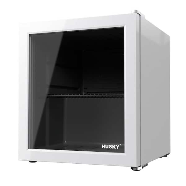 Husky 1.6 cu. ft. Freestanding Countertop Glass Door Mini Fridge, Up to 40  Cans, Reversible Door and Quiet Operation, White OSFG012-WM - The Home Depot