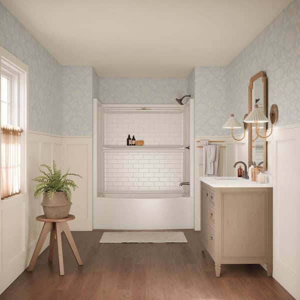 Delta Classic 500 Tile Curve Right Drain 32 in. L x 60 in. W x