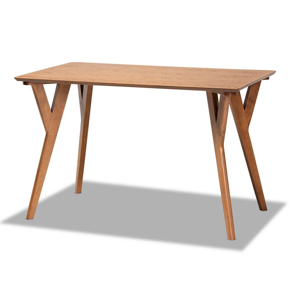 Walnut Brown 48" Transitional Wood Dining Table